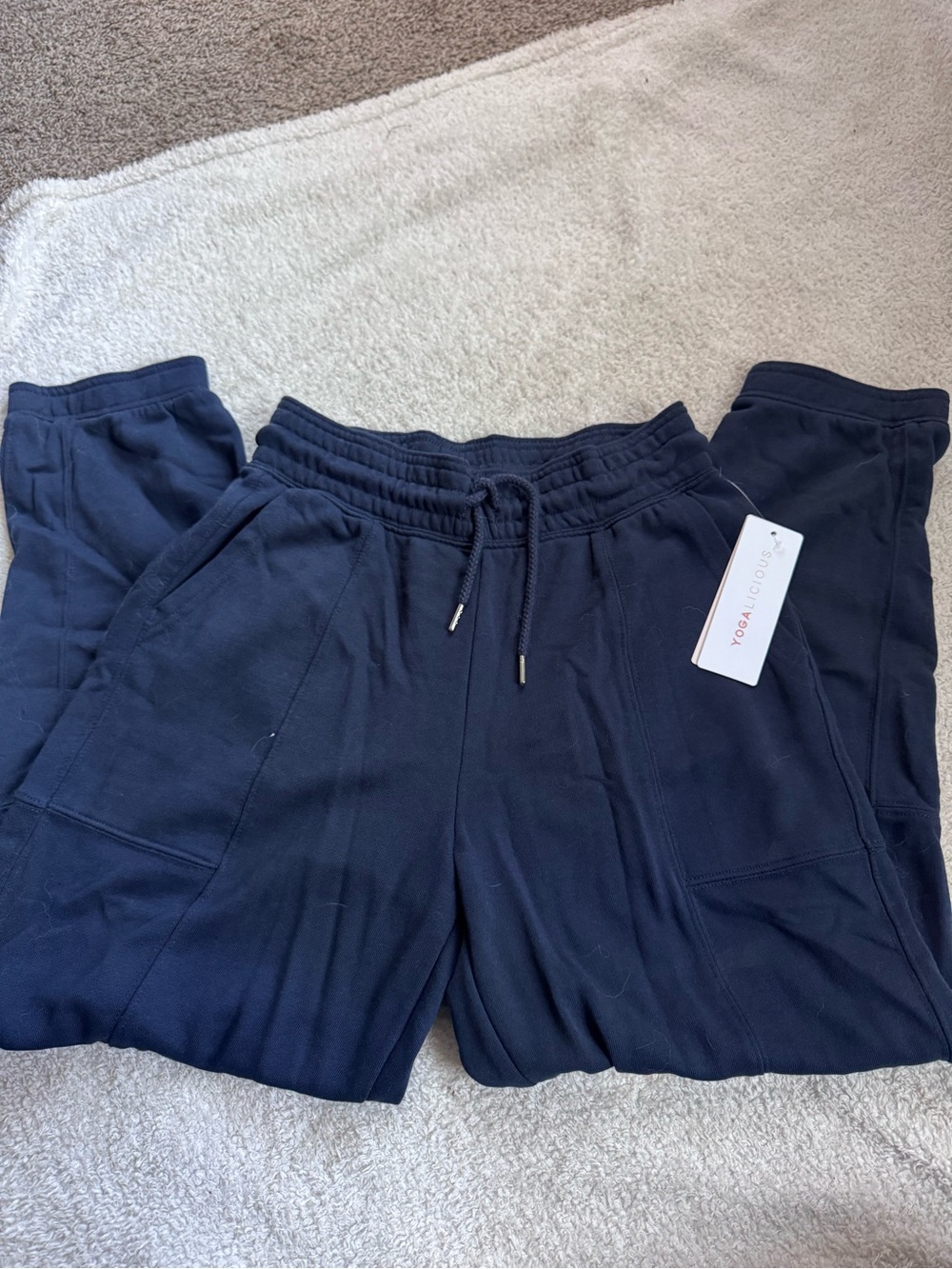 Yogalicious Kids Navy Jogger Sweatpants with Drawstring